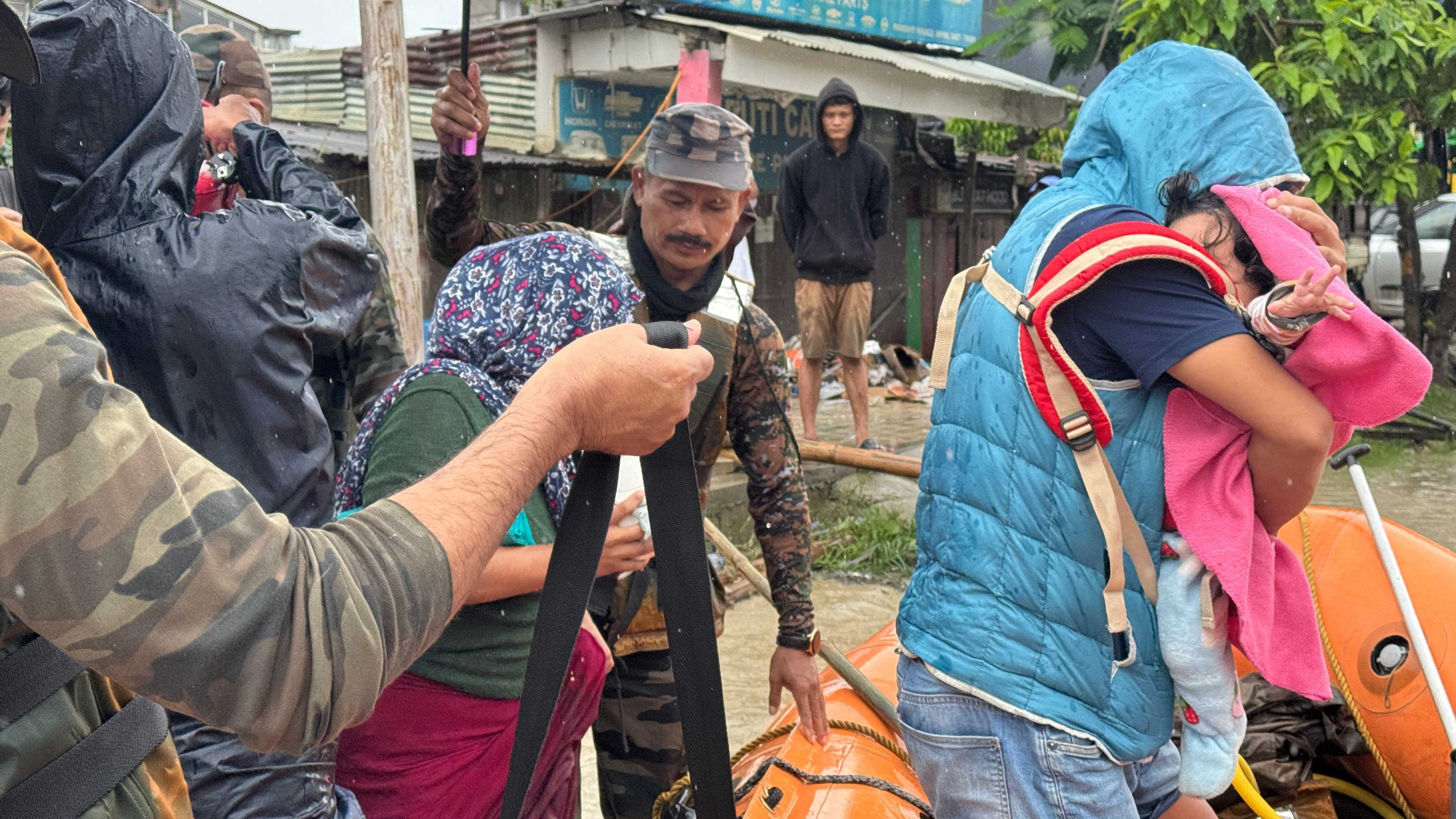 weather update northeast rain havoc assam floods over 70k people affected tourists stranded in sikkim1