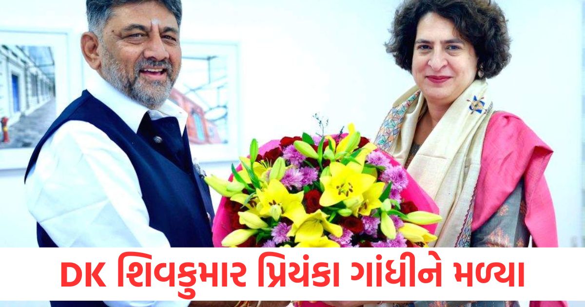 Political heat in Karnataka DK Shivakumar meets Priyanka Gandhi CM Siddaramaiah will reach Delhi today