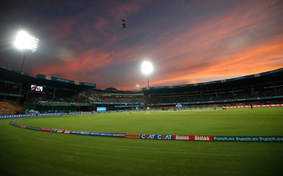 bengaluru chinnaswamy stadium electricity supply cut off fire safety approval not taken1111